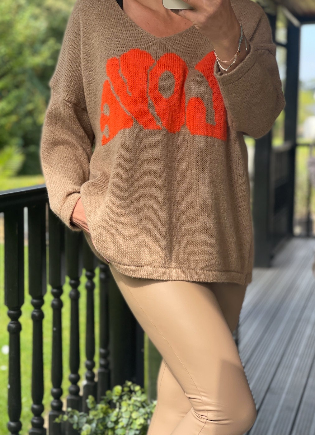 Made in Italy Camel Wet Look Matte Faux Leather Leggings