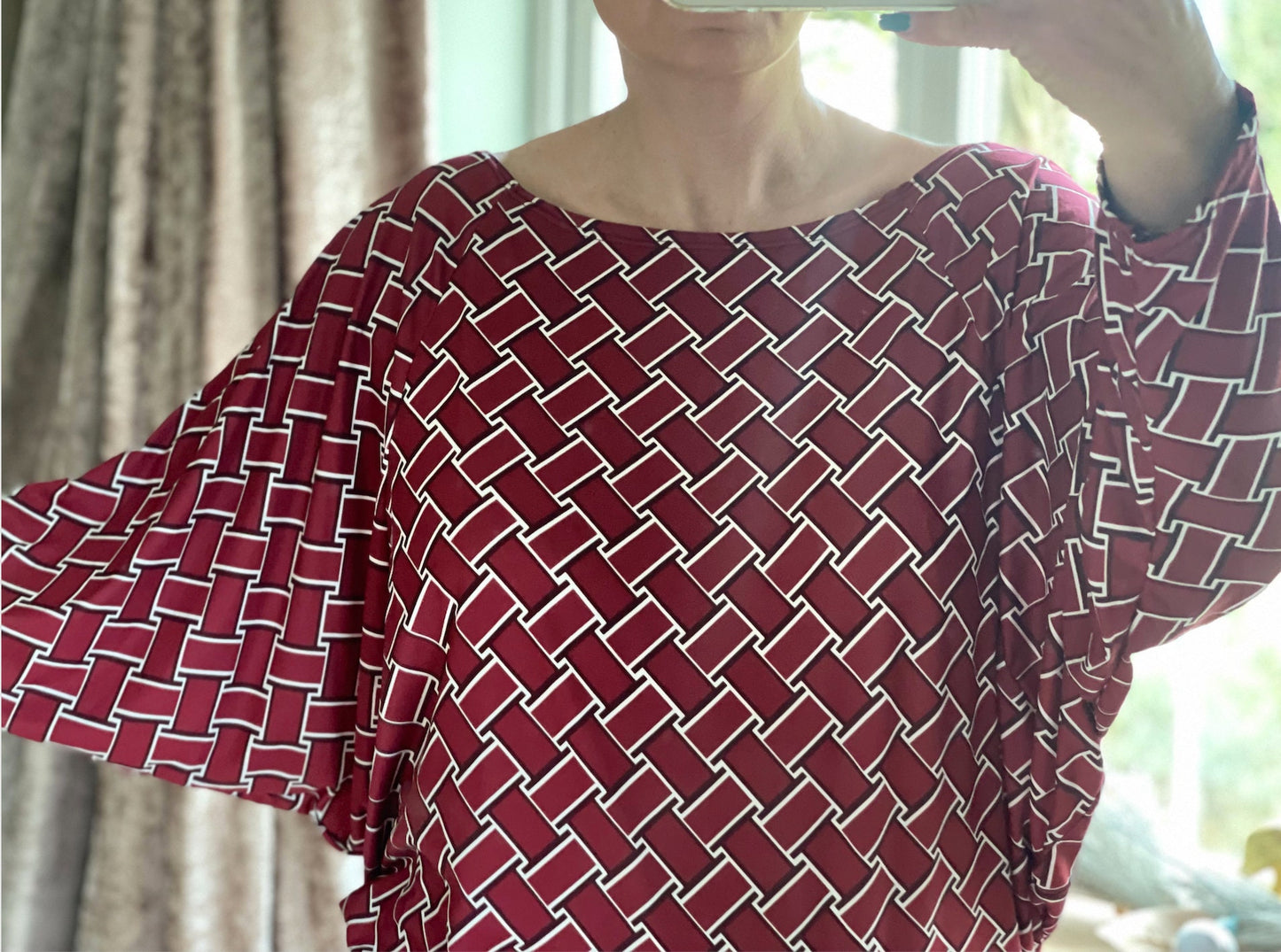 Made in Italy Red and White Ultimate Batwing LoungeWear