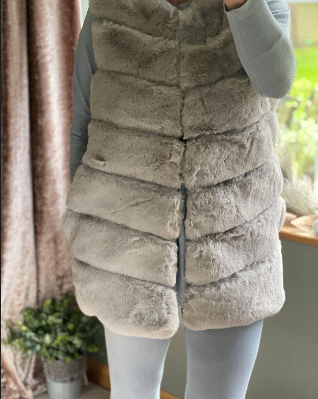 Made in Italy Silver Faux Fur Gilet