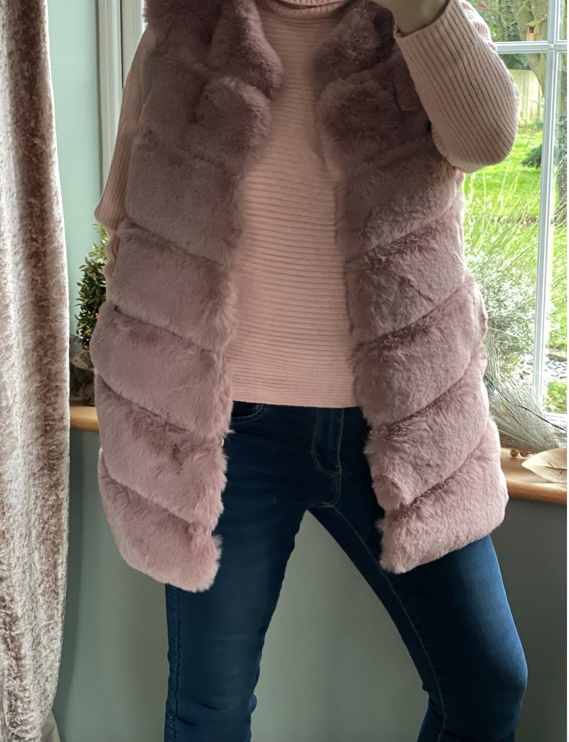 Made in Italy Faux Fur Baby Pink Gilet