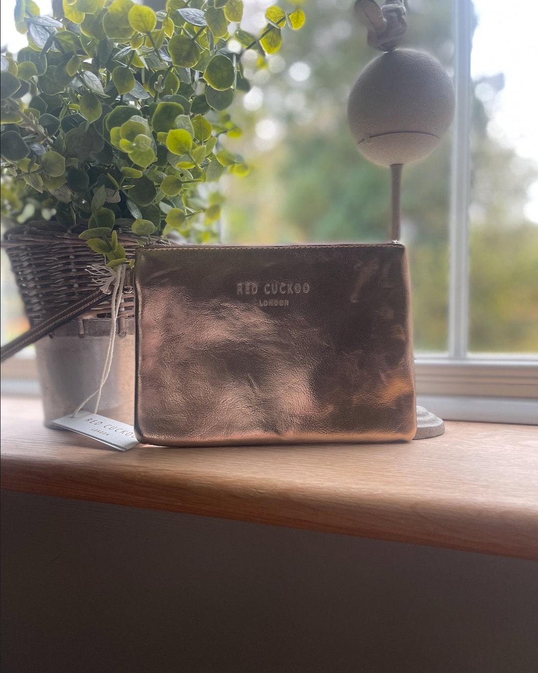 Red Cuckoo Metallic Pink Clutch Bag