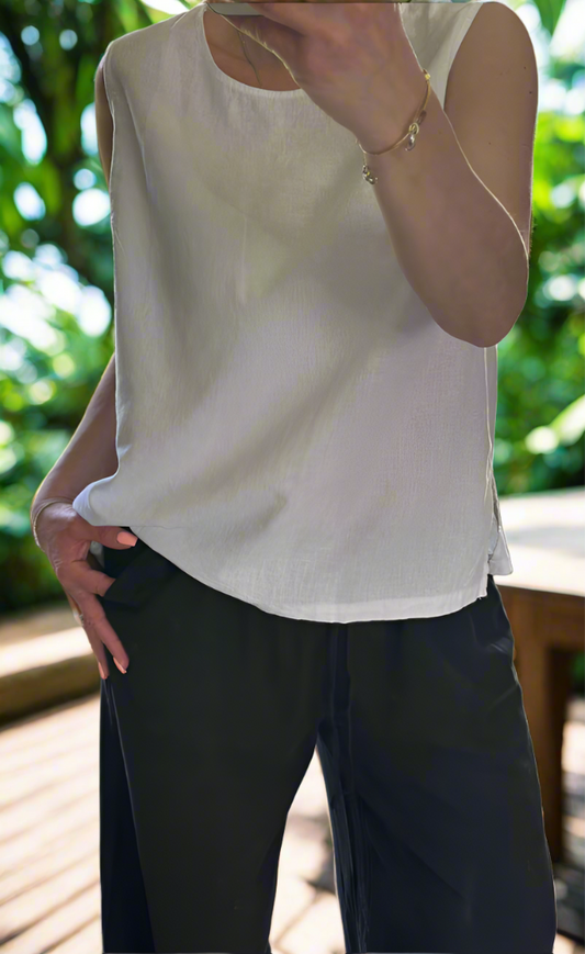 Made in Italy White Line Top