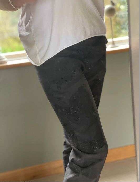 Made in Italy Black Magic Sparkly Camouflage Joggers Slate