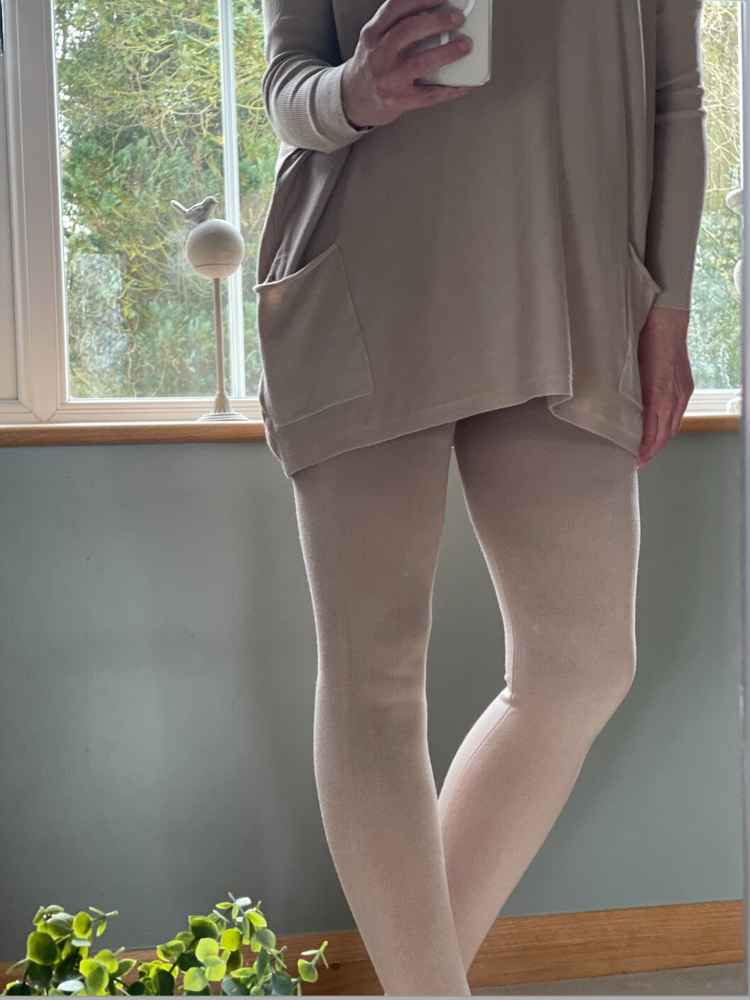 Made in Italy Crew Neck Batwing With Pockets Lounge Set