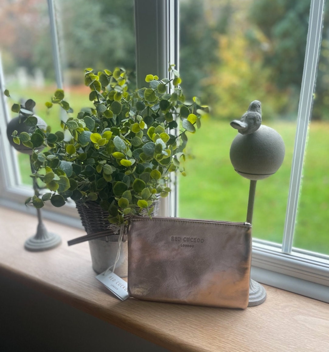Red Cuckoo Metallic Pink Clutch Bag